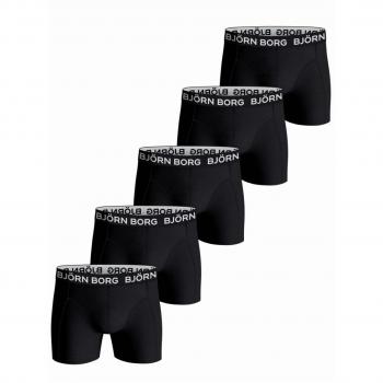 Bjorn Borg Men's Black Cotton Stretch Boxer Shorts 5-Pack