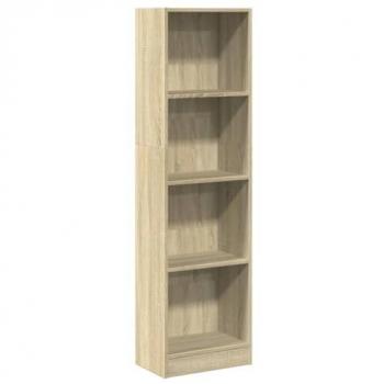 Librería de Madera Multicapa Sonoma 40x24x143 cm, Estantería de Libros, Estante de Almacenamiento en color Marrón
