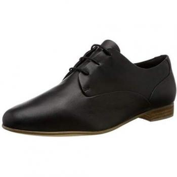 Clarks Pure Mist, Zapatos de Cordones Derby Mujer, Negro