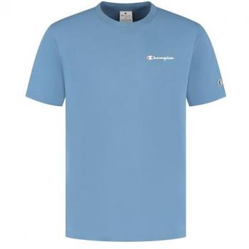 Camiseta Champion Small Logo Jersey Crewneck Manga Corta Hombre Azul (L)