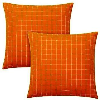 Amazon Brand - Umi Fundas para Cojin para Sofa Modernos Cubierta Color Liso 2 Piezas 40x40cm Amarillo