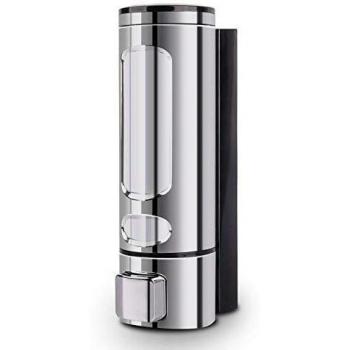 Dispensador de jabón manual de plástico ABS, soporte de pared para ducha, champú o limpiador de manos, 400 ml