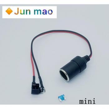 Cable de carga de encendedor de cigarrillos para coche, conector hembra de cobre puro, adaptador, fusible, tamaños S, M y L, 1 unidad