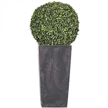Wellhome Set de Maceta Alta 35 L Prosperplast Urbi Square Effect de Plástico con Depósito en Color Antracita para Interior y Exterior, dimensiones 55x29.5x29.5 cms