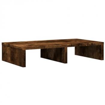 Soporte de Pantalla de Madera Ingeniería Roble Ahumado 50x27x10 cm