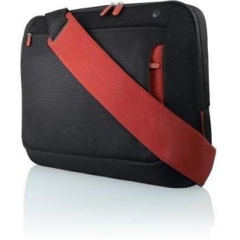 Belkin - Bolsa messenger para ordenador portátil de 17'', negro/rojo