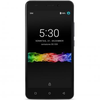 Smartphone Swisstone SD 530, Pantalla de 5, Memoria RAM de 1GB, Almacenamiento Interno de 16GB, Doble SIM, Conectividad 4G, Cámara de 8MP, Sistema Operativo Android 7.0 - Color Negro