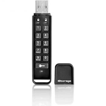 iStorage datAshur Personal2 64 GB Secure Flash Drive - Password Protected, Portable, Military Grade Hardware Encryption. USB 3.0 IS-FL-DAP3-B-64