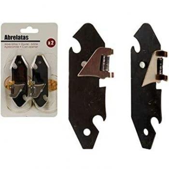 Bigbuy Home S3600957 Abrelatas, 1 x 15 x 9 cm, 2 Piezas, Hierro
