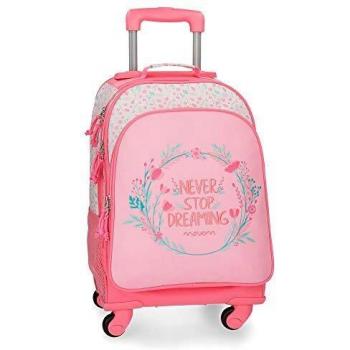 Movom Never Stop Mochila 4 Ruedas Rosa 34x44x21 cms Poliéster 29.57L