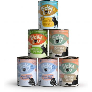 Lucky Lou Adult 6 x 400 g - Pack mixto de degustación Wild Mix (4 variedades)