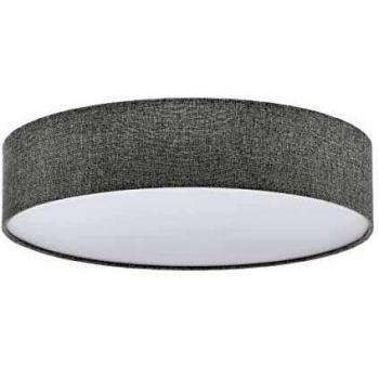 Lámpara de Techo Pasteri 3 Focos E27 con Pantalla de Lino Gris, Ø 57 cm