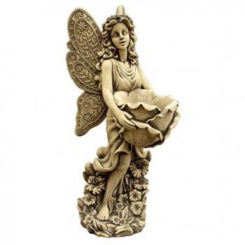 Figura Hada de Hormigón-Piedra para Jardín Exterior 80x31cm - Decoración de Jardín, Peso: 36Kg