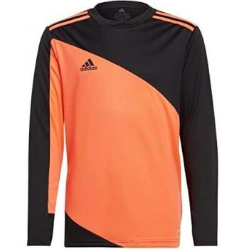 Camiseta de fútbol adidas Squadra 21 para niño, manga larga, diseño clásico, tejido ligero y transpirable, tecnología que absorbe la humedad, ajuste cómodo