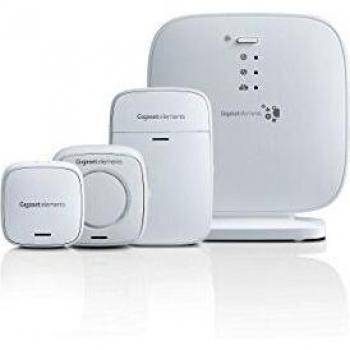 Gigaset L36851-H2528-R101 - Kit básico de alarma inalámbrica para el Hogar, con sirena de alto volumen, detector de movimiento y sensor de puerta