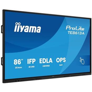 Pantalla Táctil Interactiva iiyama 86 4K UHD IPS con Android, Wi-Fi y Procesador Integrado (TE8613A-B2AG)