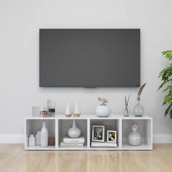 Soporte de TV Muebles 4 piezas blanco pulido 37x35x37 cm madera multicapa
