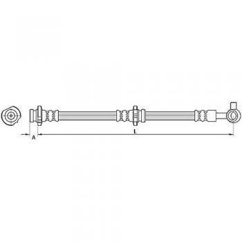 Latiguillo de freno delantero derecho METZGER 4110847 para Nissan Qashqai
