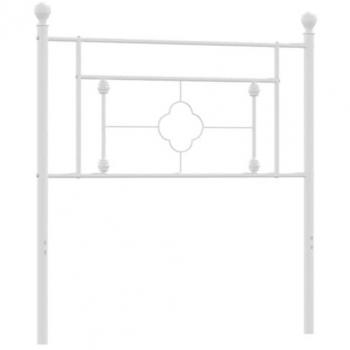 vidaXL Metal Headboard White 100 cm