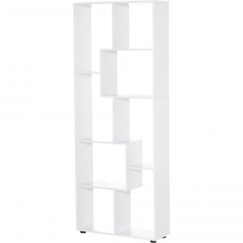 Estantería Wallace Homcom 8 Estantes Irregulares Blanco 178X70x24 Cm