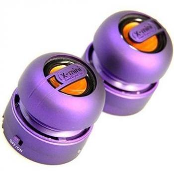 XMI Xmini Max Duo Mini - Altavoces portátiles para iPhone/iPad/iPod/MP3 Player/Laptop - Púrpura