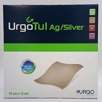Pañuelo Urgotul Ag - Vendaje impregnado con sal de plata, no adhesivo, 10x12 cm, caja de 16 unidades