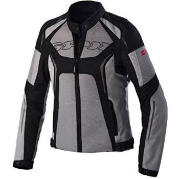 Spidi Tronik Net - Chaqueta de moto para mujer, talla L, color negro y gris