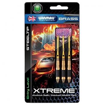 WINMAU Xtreme 2 Set de Dardos de Punta de Acero de Latón 21 Gramos con Prism Alpha Vuelos and Prism Force Ejes