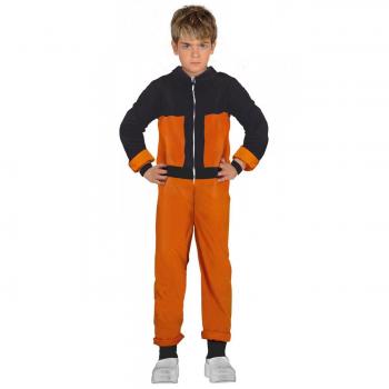 DISFRAZ NINJA NARANJA/NEGRO INFANTIL Kimokawaii
