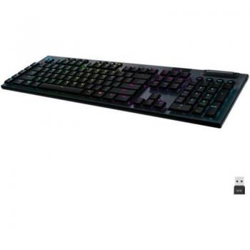 Teclado Mecánico Gaming Inalámbrico Logitech G915, GL Táctil, LIGHTSYNC RGB, Diseño Ultrafino, Batería de +30 horas, QWERTY Italiano