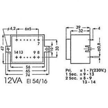 Veleman 2090120M Printtrafo 139089 - Transformador