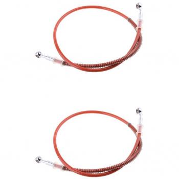 Gazechimp 1par Manguera Trenzado Línea de Aceite de Freno 1000mm para Motocicleta #Naranja