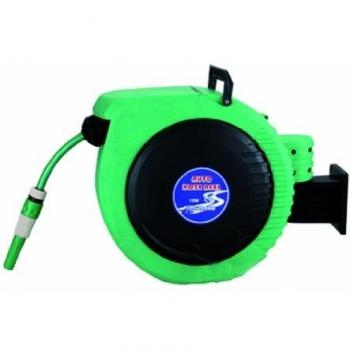 Enrollador de manguera automático Rolling-Go 15m con soporte giratorio para jardín