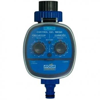 Aqua Control C4099N Programador de Riego para Jardín, Para todo tipo de Grifos, Apertura a 0 Bar, Color Azul y Negro, 10 x 10 x 16 cm