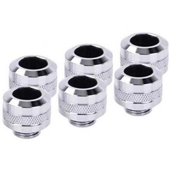 Alphacool Icicle PRO 13 mm HardTube Fitting G1/4 - Chrome Six Pack Connection