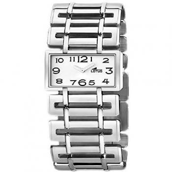 Reloj Analógico de Cuarzo para Mujer Lotus Cool con Brazalete de Acero Inoxidable Esfera Blanca 15434/7