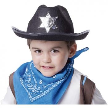 Rubie's Sombrero de Sheriff Negro Infantil