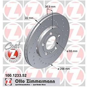 Zimmermann 100,1233.52 Freno de Disco Delantero, Perforado, Sport Coat Z
