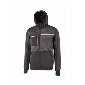 Sudadera de trabajo con cremallera UPower Galaxy - S - Gris Oscuro