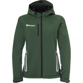 Kempa Chaqueta Soft Shell y Plumas con aislamiento térmico, resistente al agua, transpirable, cierre frontal completo, capucha ajustable, bolsillos laterales con cremallera