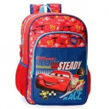 Mochila Cars Lets race 40 cm con bolsillos laterales