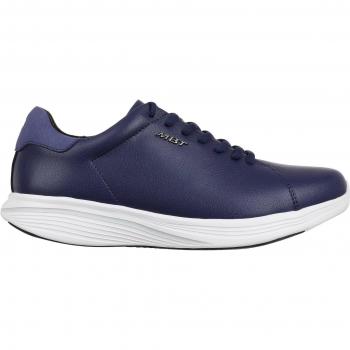 MBT Kuni Navy Synthetic Leather Women's Lace-Up Sneakers - Size 40