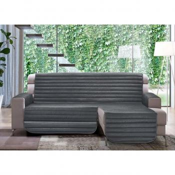 Funda de Sofá Chaise Longue Guateada Simpaty Gris 190 cm