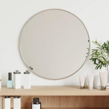 Espejo de Pared Redondo Dorado Ø 40 cm Decoración Dormitorio Tocador Color Dorado, Negro, Plateado