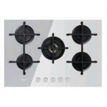 Piano Cottura a Gas Whirlpool GOA 7523/WH - 5 Fuegos, 73 cm, Blanco, Grillas de Hierro Fundido