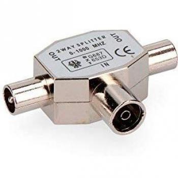 EDM 50019 Derivador 1 Base+2 Clavijas Metalico Extra Retractilado, Multicolor
