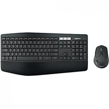 Logitech MK850 RF Wireless + Bluetooth QWERTZ Keyboard Switzerland Black – Standard – Wireless – RF Wireless Keyboard with Bluetooth QWERTZ black, Mouse)