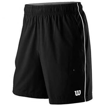 Wilson Hombre, M COMPETITION 8 SHORT, Pantalón corto de tenis, Poliéster/Elastano, Negro, Talla M, WRA773805