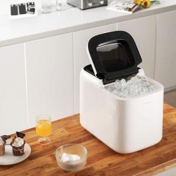 Máquina de Hacer Hielo Costway - Producción de 16 kg/día, 6-8 minutos por ciclo, Autolimpieza en 30 minutos, Dos tamaños de cubitos