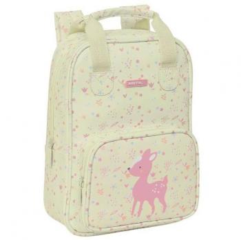 Mochila Infantil Preescolar Forest con Asas y Fácil Limpieza - Safta 20x28x8 cm
